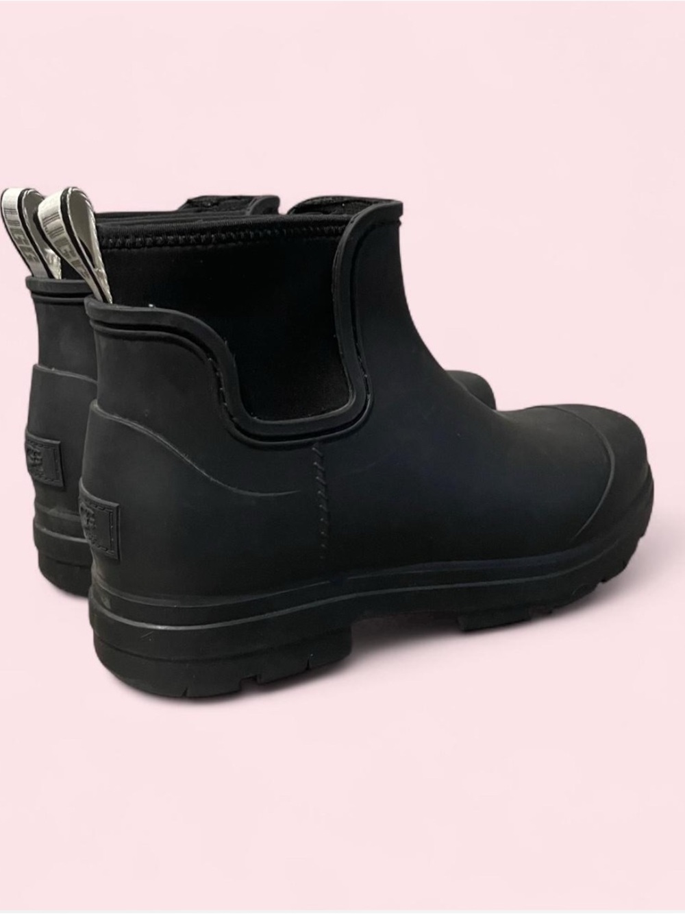 UGG Droplet Women's 9 Black Waterproof Rain Boots Ankle
